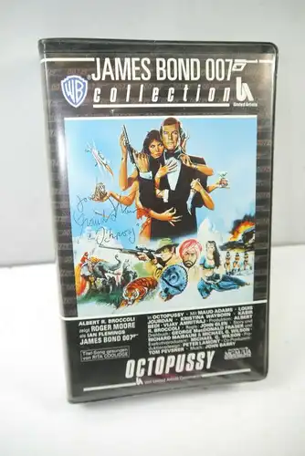 JAMES BOND 007 Collection - Octopussy VHS Kassette / Autogramm Maud Adams (WR2)