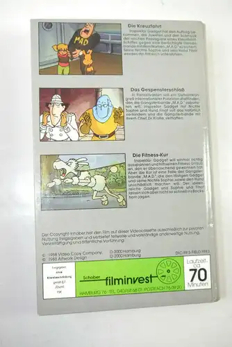 INSPEKTOR GADGET Nr. 1 2 3 4 6 VHS Video Kassette SFI Zeichentrick 1988 (WR2)