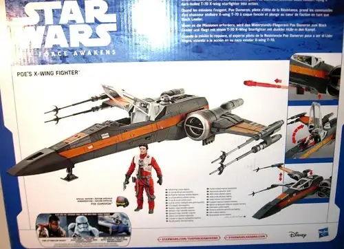 STAR WARS The Force Awakens - B3953 Poe 's X-Wing Fighter + Actionfigur Set (L)*