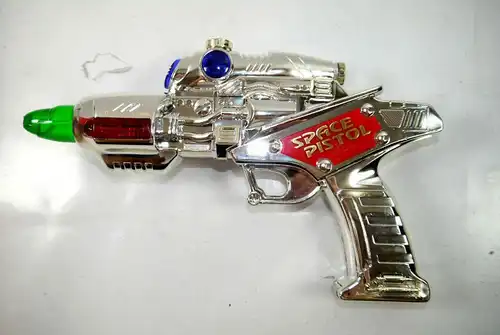 SPACE PISTOL 3 - 9037 vintage Spielzeugpistole mit Licht & Sound WEINA (K84)