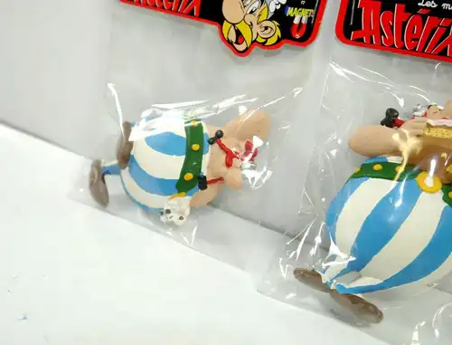 ASTERIX 2er Set Obelix Magnet Magnete 3D PLASTOY ca.8cm Neu (K40)