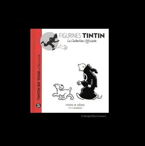 TIM & STRUPPI Tintin Tim in Toga Kunstharz Figur + Buch MOULINSART (L)