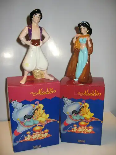 Aladdin Jasmine und Aladdin Figurenset  Schmid OVP  Keramik (KB2)*