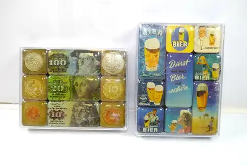 NOSTALGIC-ART 2er Magnet Set mit 18 Magnete DM DEUTSCHE MARK Bier (K83)#10