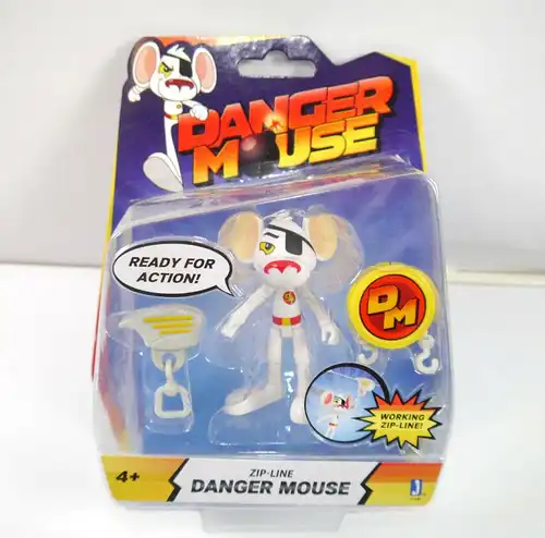 DANGER MOUSE Zip-Line Danger Mouse & Baron Greenback Actionfigur Freemantle *K18