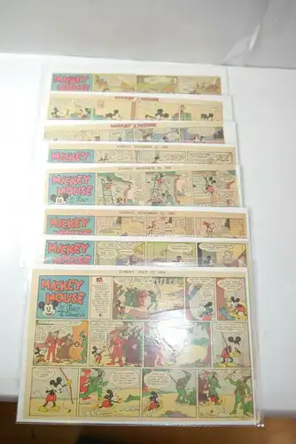 Walt Disney Mickey Mouse Newspaper 33 Comic Strip´s von 1936  halbe Seiten (WR9B