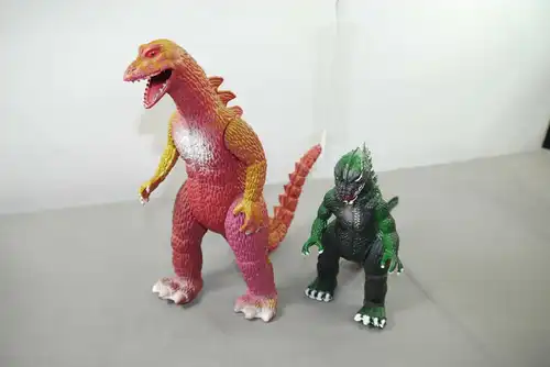 GODZILLA    King Kong 2 Figuren 80er Jahre Imperial Toys    (K49a)