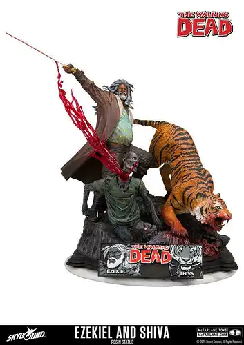 The Walking Dead Statue Ezekiel & Shiva 33 cm McFARLANE Neu L*