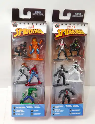 MARVEL Nano - SPIDER-MAN 10er Set Metalfigs Diecast Venom JADA Neu (KB11) *