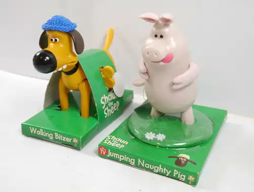 SHAUN DAS SCHAF / the sheep - WIND UP Hund Blitzer & Naughty Pig Set BEAR (L)