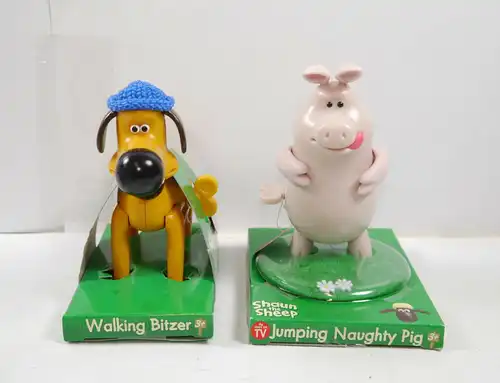 SHAUN DAS SCHAF / the sheep - WIND UP Hund Blitzer & Naughty Pig Set BEAR (L)