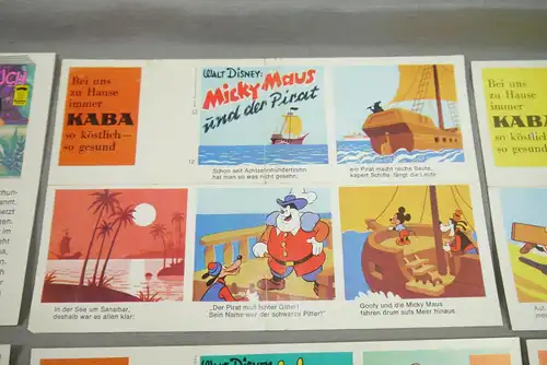 KABA Disney Werbe Sammelbilder 9  Beilagen  Donald Goofy Micky Maus u.a.  (K25)