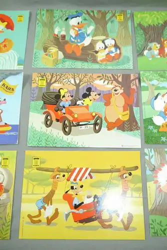 KABA  Disney Werbe 9  Postkarten Donald Goofy Micky Maus u.a.  (K25)