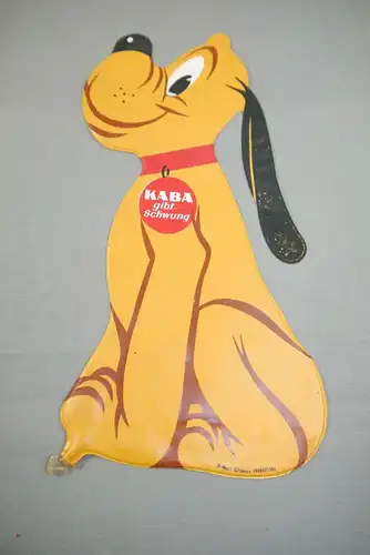 KABA Disney Pluto  Werbefigur aufblasbar Gummi  60er - 70er Jahre (K11)