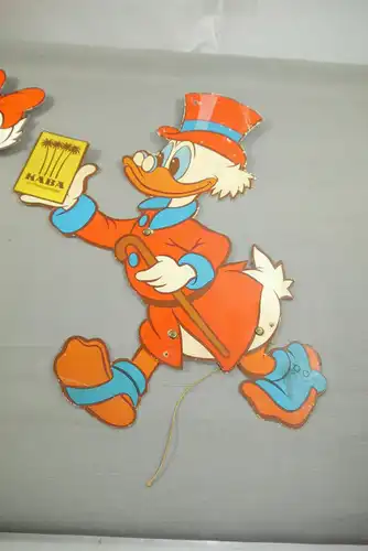 KABA Disney Onkel Dagobert Uncle Scrooge  + Daisy  Werbefigur Hampelmann (K66)