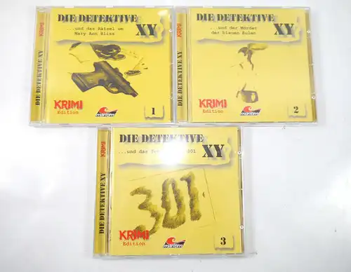 DIE DETEKTIVE XY - Folge 1 2 3 CD Hörspiel KRIMI EDITION Maritim (K36)