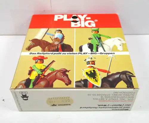 PLAY BIG 5761 - 20 : Pferd Majestus Figur 70er > NUR VERPACKUNG < (K65)