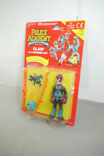 Police Academy  Figur  Serie 1 Claw with Mouser Cat  KENNER OVP (L)