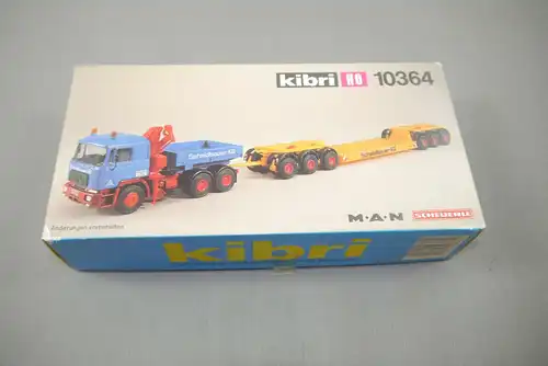 Kibri 10364 MAN Zugmaschine mit Ladekran + Scheuerle Tieflader Bausatz H0  (K26)