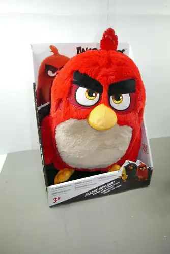 Angry Bird Red Plüschtier Kissen mit leuchtenden Augen ca. 30cm NEU (WA4)