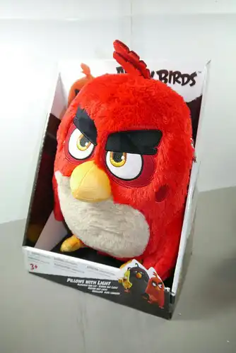 Angry Bird Red Plüschtier Kissen mit leuchtenden Augen ca. 30cm NEU (WA4)