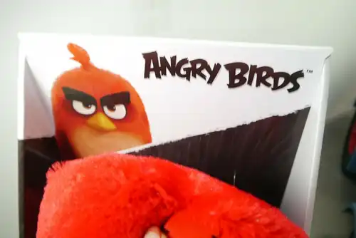 Angry Bird Red Plüschtier Kissen mit leuchtenden Augen ca. 30cm NEU (WA4)