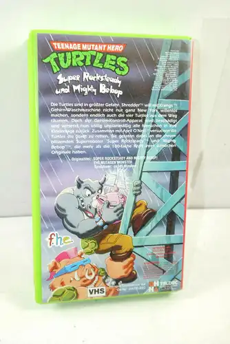 TEENAGE MUTANT HERO TURTLES Super Rocksteady VHS Kassette Zeichentrick (K31)