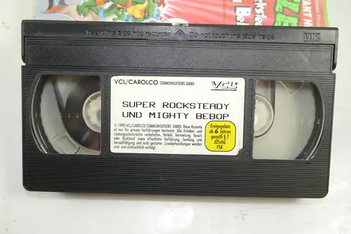 TEENAGE MUTANT HERO TURTLES Super Rocksteady VHS Kassette Zeichentrick (K31)