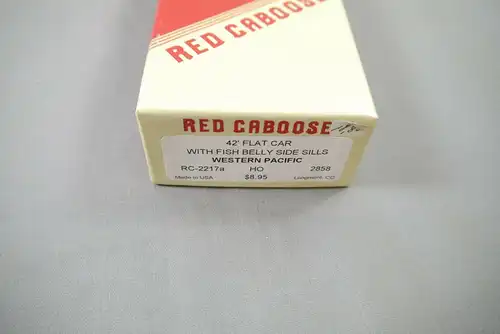 Red Caboose 42´Flat Car  Fish Belly Sid Sills Western  Bausatz H0  2858  (K35)C