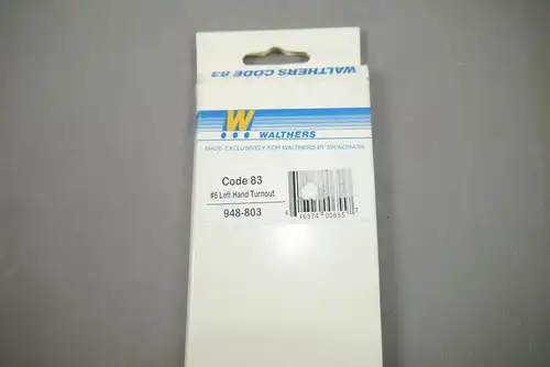 Walthers Code 83 #6 Left Hand Turnout 948-803 Weiche H0 in Box K91D