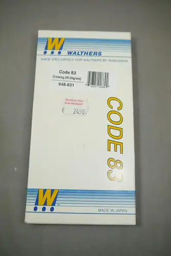 Walthers Shinohara Code 83Crossing (45Degrees) 948-831 Weiche H0 in Box K91C