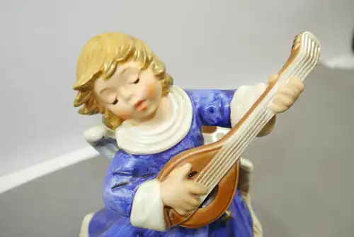 GOEBEL Hummel  Weihnachten Engel Mandoline Spieluhr Stille Nacht ca.18cm (K41)