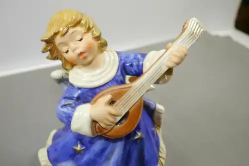 GOEBEL Hummel  Weihnachten Engel Mandoline Spieluhr Stille Nacht ca.18cm (K41)