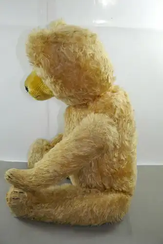 Antik Teddy Bär Mohair gelb ca.61cm  50/60er Jahre  Hermann ? Sonneberg ?  (K6)