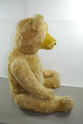 Antik Teddy Bär Mohair gelb ca.61cm  50/60er Jahre  Hermann ? Sonneberg ?  (K6)