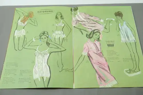 KaDeWe Berlin alter Katalog vintage Wäsche Unterwäsche Hachthemd 50/60er  (MF19)