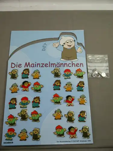 ZDF Mainzelmännchen 30 Pin´s Anstecker Verkaufsdisplay Edi Det Conni Anton K23
