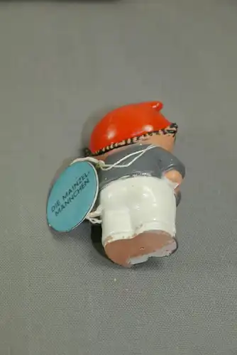ZDF Mainzelmännchen DET & Fritzchen Goebel 60er J. ca. 6 mit Schild und OVP  K25
