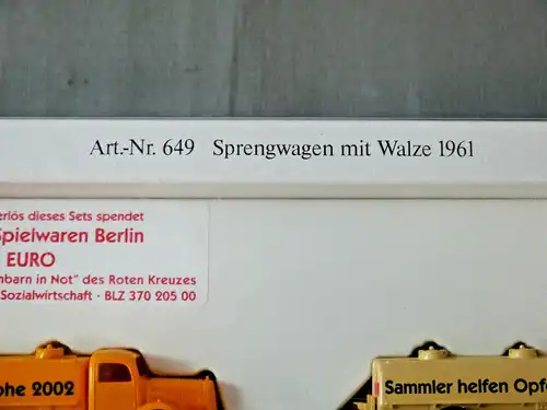 WIKING 649 Spengwagen mit Walze 1961Flutkatastrophe 2002 Sammler 1:87 (K 8)