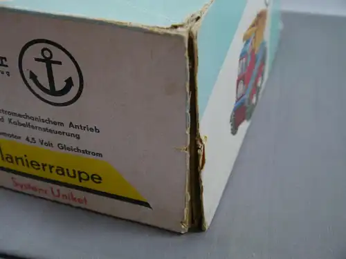 Anker Spielzeug Planierraupe Vintage  LEERE Box Schachtel  F7
