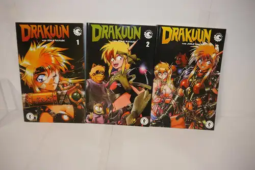 Drakuun Band 1-3 komp. Dark Horse Manabe  Deutsch Manga sehr gut B4