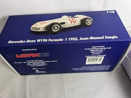 Mercedes -Benz W196 Formula 1 1955  Fangio Werk 83 CK Modell  1/18  F30