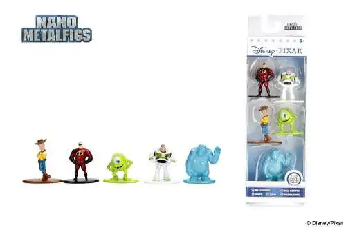 Disney Nano Woody Sulley Buzz Mike Diecast Minifiguren 5-er Pack Neu (KBR) *