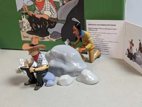 Tintin Tim und Struppi mit dem Indianer TINTÍN EN AMÉRICA MOULINSART  29260