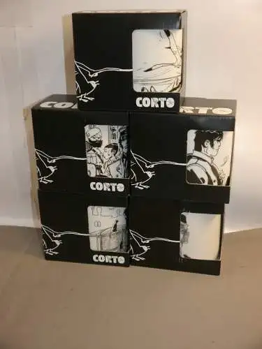 Corto Maltese Set 5 x Tassen Portrait  Porzellan Tasse  Kaffeebecher   #