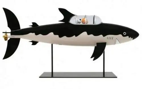 TIM & STRUPPI Tintin  Haifisch U-Boot 77cm  Moulinsart 40029