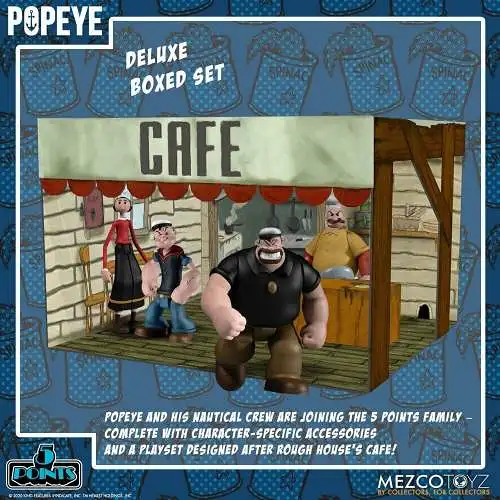 Popeye 5 Points  Deluxe Box Set  Actionfiguren 9 cm Mezco KAE