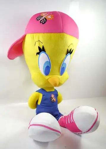 LOONEY TUNES Großes Tweety mit Latzhose Stofftier plush PLAY BY PLAY Neu (F11)