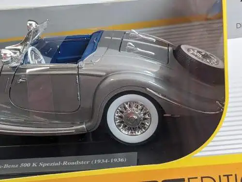 Mercedes -Benz 500 K Spezial Roadster (1934-1936 ) silber  1/18  Maisto  F22
