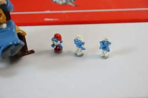 SCHLÜMPFE Smurfs Schlumpf Omnibus et le chien puppy  PIXI 6424 Metall Figur